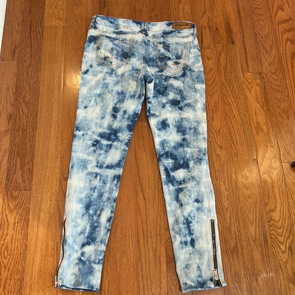 ALLEN B ACID WASH SKINNY JEANS ZIPPED CUFFS SIZE 10 - Picture 5 of 6
